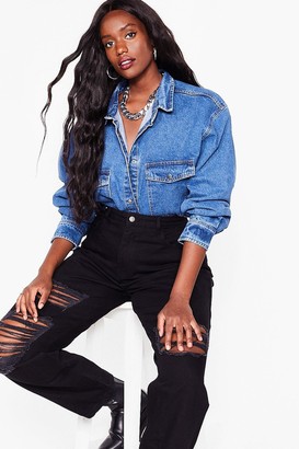 dark wash denim shirt womens