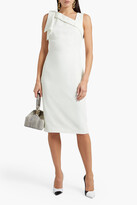 Thumbnail for your product : Badgley Mischka Bow-embellished crepe dress