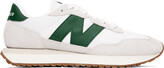 Thumbnail for your product : New Balance White & Green 237 Sneakers