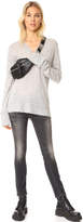 Thumbnail for your product : R 13 Distressed Edge V Neck Sweater