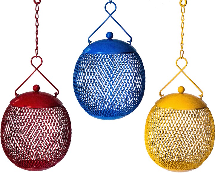 Bird Feeders - Red, Blue a nd Yellow