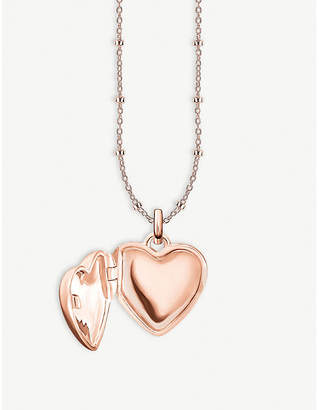 Thomas Sabo Heart 18ct rose gold-plated and diamond locket necklace