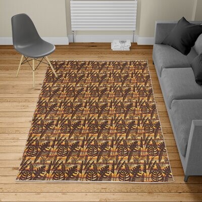 ALAZA Tropical Sloth Snake Butterfly Palm Tree Leaves Collection Area Mat Rug Rugs for Living Room Bedroom Kitchen 2' x 6' 