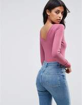 Thumbnail for your product : ASOS Long Sleeved Body with V Front and Back