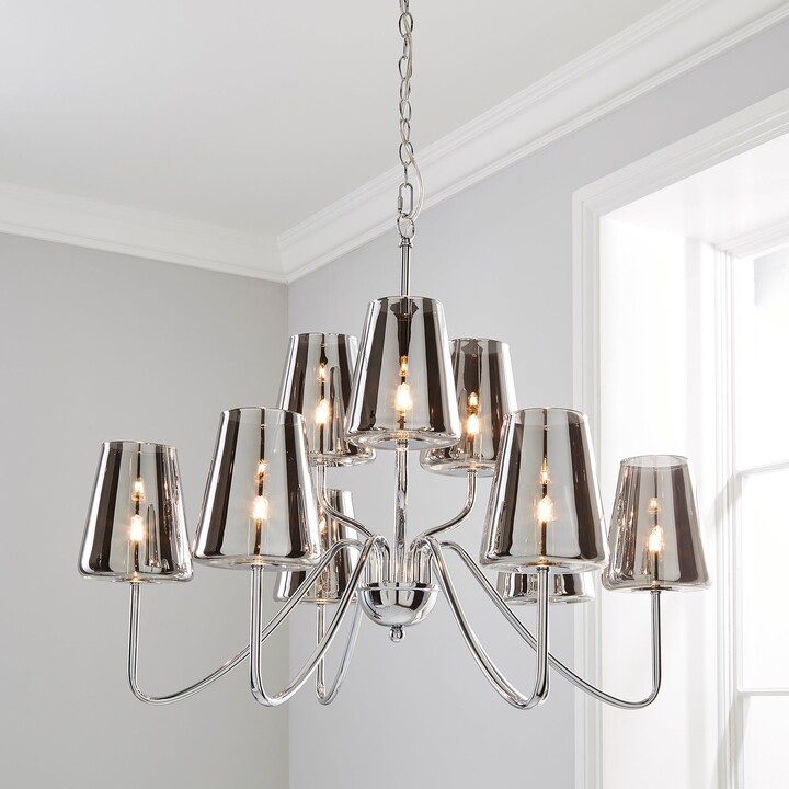 Dunelm Alister 9 Light Glass Ceiling Fitting Chrome ShopStyle