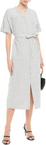 Thumbnail for your product : Frame Striped Linen And Cotton-blend Midi Dress
