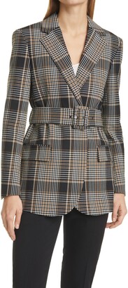 theory plaid blazer