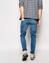 Thumbnail for your product : Replay Jeans Anbass Slim Fit Stretch Mid Blue Overdye