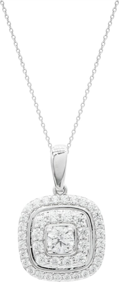 Wrapped in Love Diamond Pendant Necklace (1 ct. t.w.) in 14k White Gold, 18" + 2" extender, Exclusively at Macy's