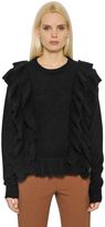 Thumbnail for your product : Designers Remix Mohair Wool Knit Sweater With Ruffles