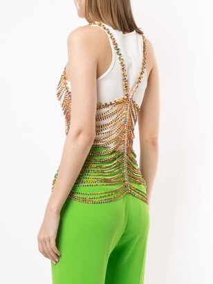 Area Layered Crystal Vest