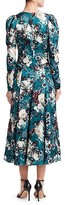 Thumbnail for your product : Erdem Annalee Ruched Bodice Puff Shoulder Floral Midi Dress