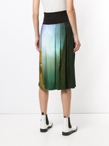 Thumbnail for your product : agnès b. graphic print A-line midi skirt