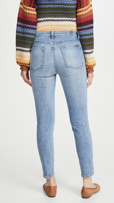 7 For All Mankind Asymmetric Front Skinny Jeans