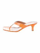 Thumbnail for your product : Paris Texas Embossed Leather Sandals w/ Tags Orange