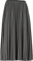 Wool Blend Pleated Skirt 