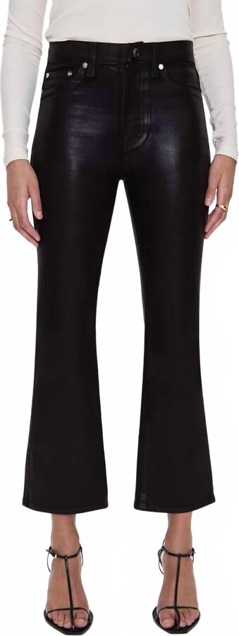 Pistola Denim Lennon High Rise Crop Boot Pant In Coated Mocha