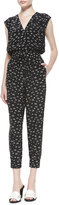 Thumbnail for your product : Band Of Outsiders V-Neck Cropped Snail-Print Jumpsuit