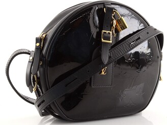 Louis Vuitton Black Vernis and Leather Boite Chapeau Souple MM Bag Louis  Vuitton
