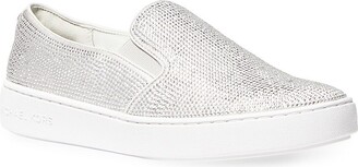 MICHAEL Michael Kors Keaton Crystal-Embellished Slip-On Sneakers