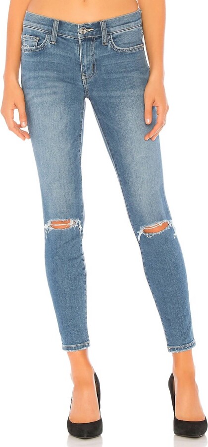 Current/Elliott The Stiletto Jean In 2 Year Destroy Stretch Indigo