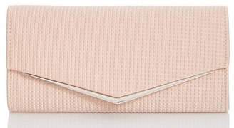 Quiz Pink Textured Envelope Bag