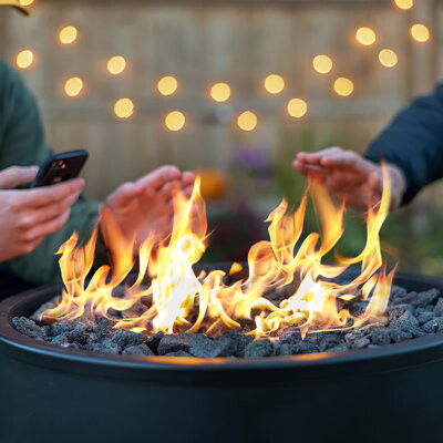 Tretco Stainless Steel Fire Pit Burner Pan & Ring Deluxe Kit for Natural Gas