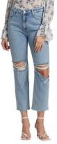Thumbnail for your product : Paige Noella Distressed Straight-Leg Jeans