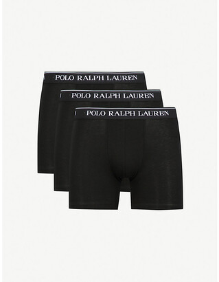 Polo Ralph Lauren Mens Black Pack of Three Classic-fit tretch-cotton Boxer  Briefs - ShopStyle