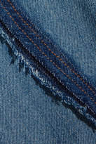 Thumbnail for your product : MM6 MAISON MARGIELA Frayed Denim Maxi Skirt - Mid denim