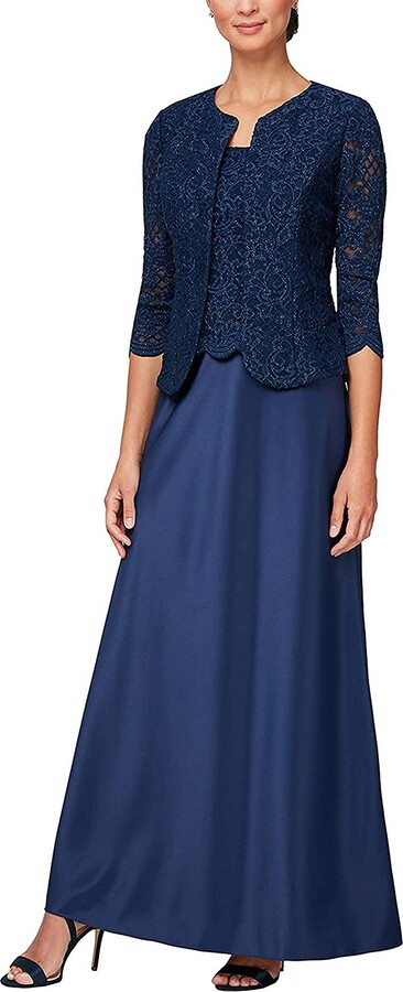alex evenings mock two piece dress