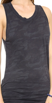 Thumbnail for your product : Monrow Camo Print Shirred Dress