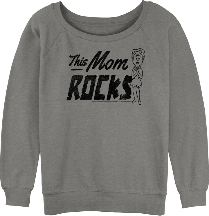 Fifth Sun SpongeBob SquarePants Women's The Flintstones Juniors' Mom Rocks Sloucher Terry