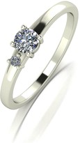 Thumbnail for your product : Moissanite White Gold Lady Lyndsey Stacker Ring