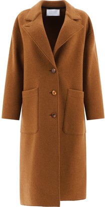 Harris Wharf London Single-Breasted Drop Shoulder Coat