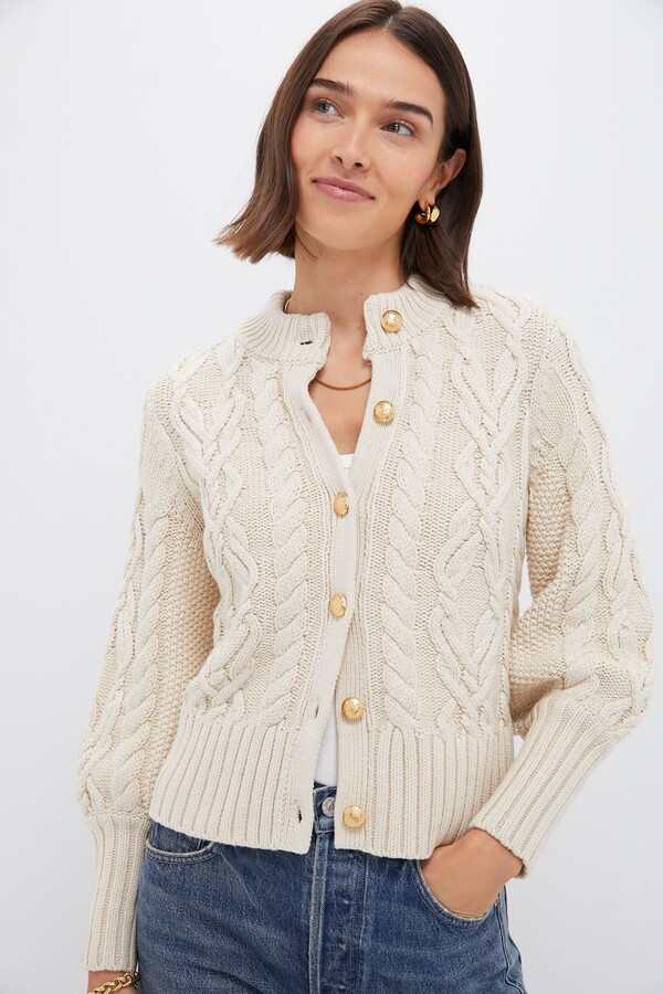 Gold Cardigan Sweater ShopStyle