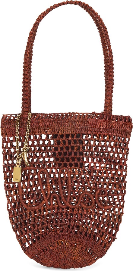 Chloé Marcie Two-tone Textured-leather Bucket Bag White One