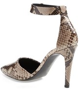 Thumbnail for your product : Proenza Schouler Genuine Python Ankle Strap Pointy Toe Pump (Women)