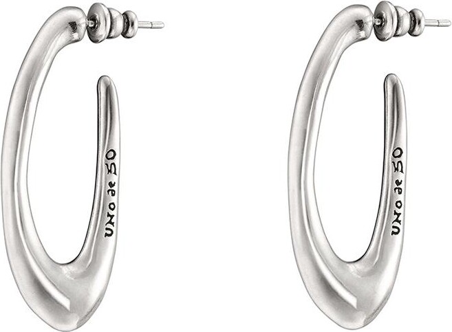 Uno de 50 UNOde50 Sterling Silver Metal Clad Oval Shape Earrings
