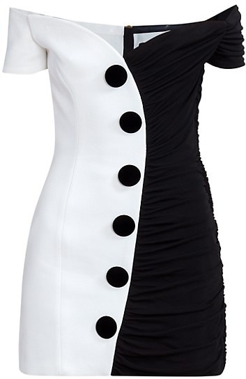 dress half black half white