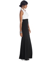 Thumbnail for your product : White House Black Market Sleeveless Colorblock Cowl Neck Gown