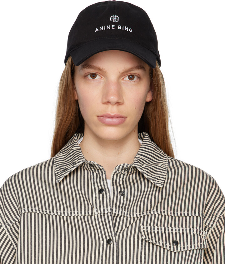 Anine Bing Black Jeremy Cap - ShopStyle Hats