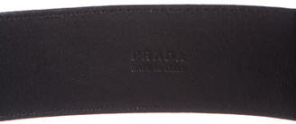 Prada Patent Leather Logo Belt