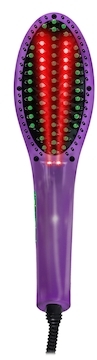 Professional Straightening Brush with Infrared Light & Negative Ion Technology - Purple & Lime