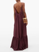 Thumbnail for your product : Kalita Brigitte Habotai-silk Maxi Dress - Dark Purple