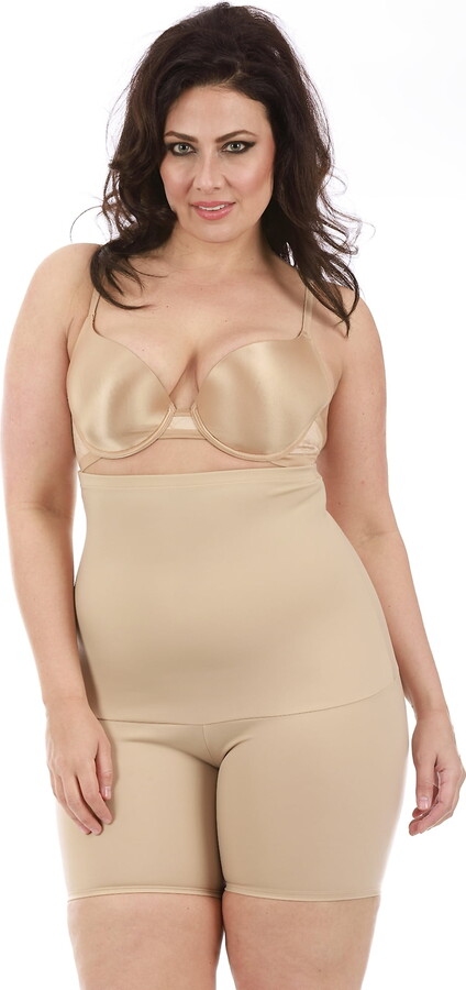 InstantFigure, Inc. Women’s InstantFigure SH4171X Curvy Hi-Waist Slimming Booty Short (Nude 5X)