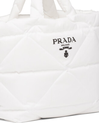 White Padded Re-nylon Tote Bag