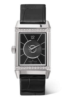 Jaeger-LeCoultre JaegerLeCoultre - Reverso Classic Duetto 24.4mm Medium Stainless Steel, Alligator And Diamond Watch