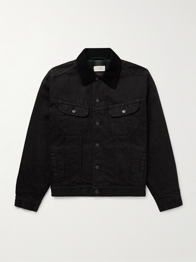 The Row Joret Corduroy-Trimmed Denim Jacket
