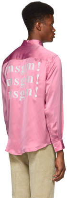 MSGM Pink Viscose Silky Shirt